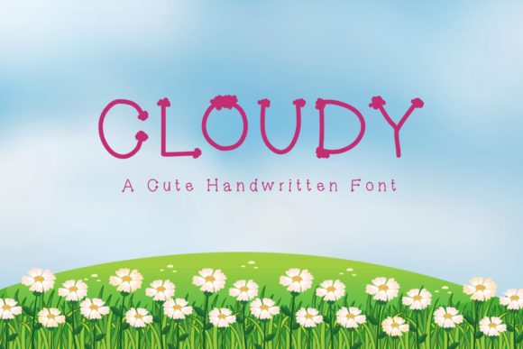 Cloudy: A Sweet Handwritten Font for Crafters