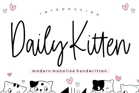 Daily Kitten: A Playful Handwritten Font for Branding