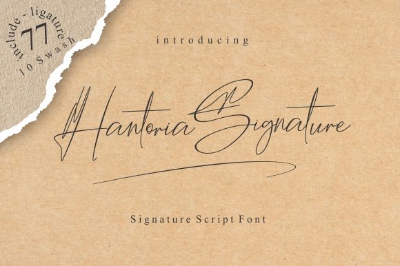 Hantoria Signature Font for Crafters