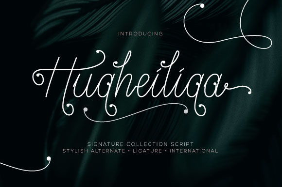 Hugheiliga: The Elegant Handwritten Font for Makers
