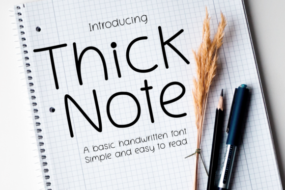 Thick Note: A Handwritten Font for Editorial Warmth